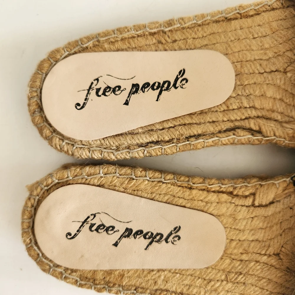 Free People Slides Espadrille Sandals  Slip On Size 39 EU /8.5 US New